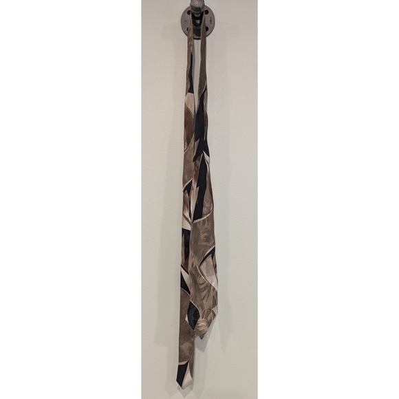 Pierre Balmain Paris Tan and Black Neck Tie - Picture 6 of 6